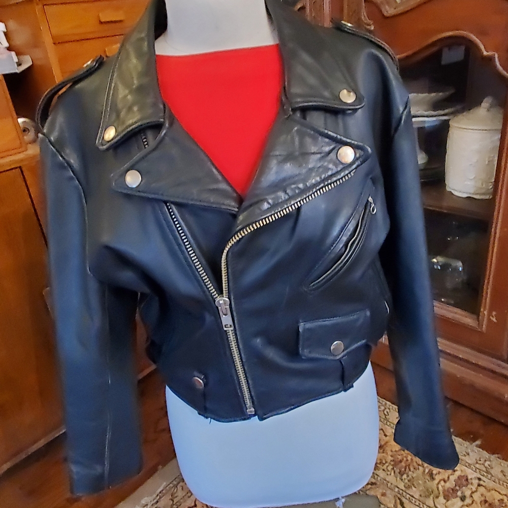 Black Leather Biker Jacket